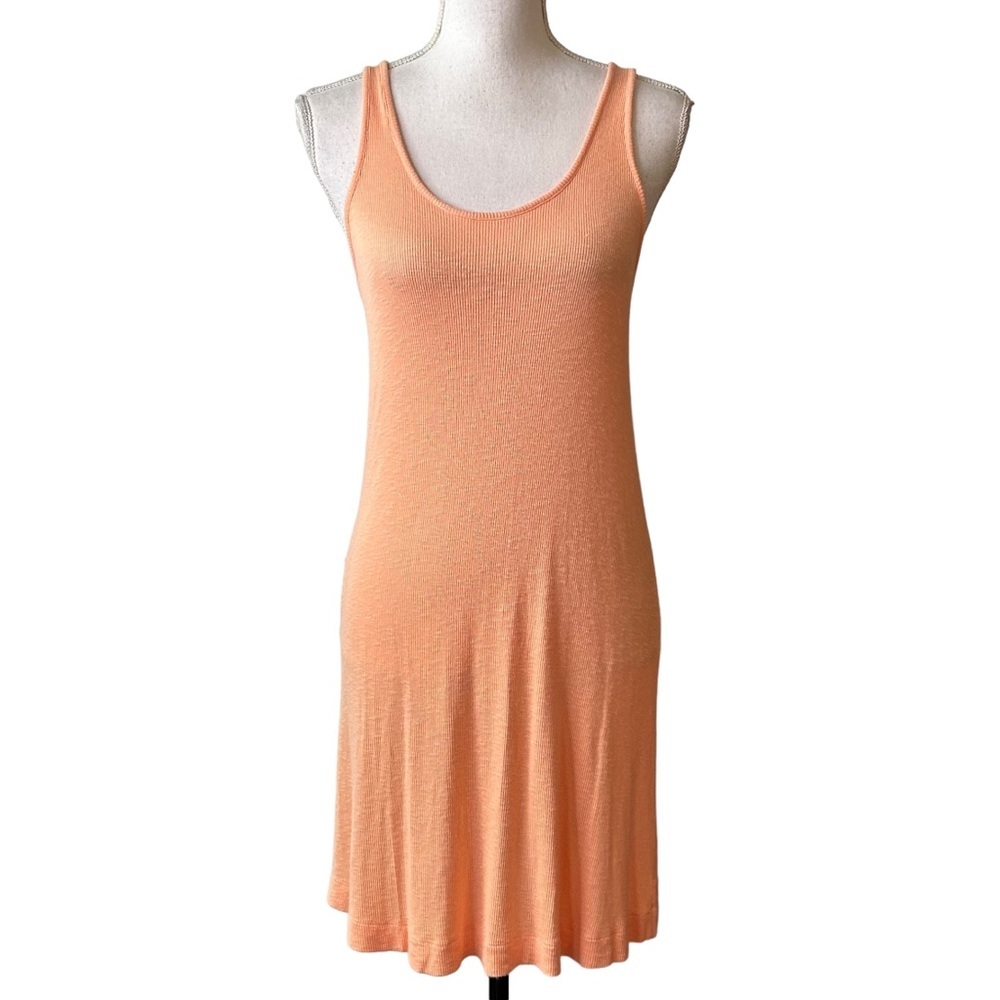 Lou & Grey LOFT‎ Racerback Jersey Ribbed Knit Sleeveless Tank Dress XS Stretch